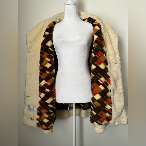 Vintage Vegan Faux Fur Midi Coat Women’s Size Medium - Picture 5 of 9